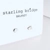 Starling Bridge Silver Textured Random Cut Studs Earrings