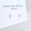 Starling Bridge Studs - Silver Textured Random Cut Earrings