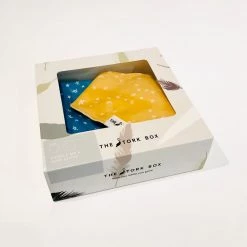 The Stork Box Dribble Bib & Burp Cloth - Stars Baby