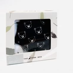 The Stork Box Baby Dribble Bib & Burp Cloth - Bear