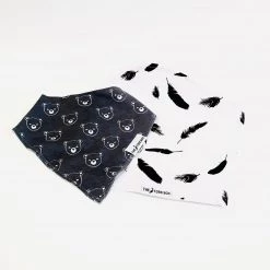 The Stork Box Baby Dribble Bib & Burp Cloth - Bear