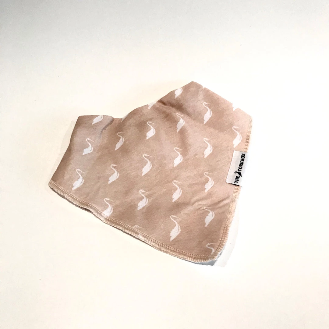 The Stork Box Dribble Bib & Burp Cloth - Stork