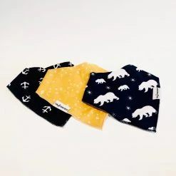 The Stork Box Bandana Bib Set (3) Bears Stars Anchors Baby