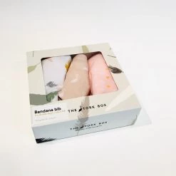 The Stork Box Bandana Bib Set (3) Stork Heart Feather