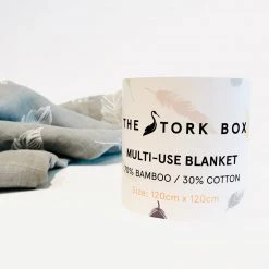 The Stork Box Bamboo & Cotton Blanket Baby