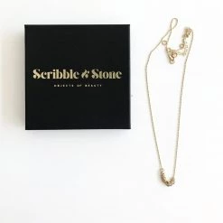 Scribble And Stone MULTIPLE GOLD RINGS Pendant Necklace - Gold Plated Hand Made In Ireland