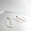 Scribble And Stone GOLD HOOP BAR DROP EARINGS - Gold Plated Hand Made In Ireland Earrings