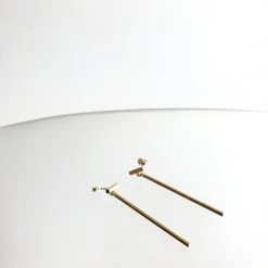 Scribble And Stone GOLD BAR DROP EARINGS - Gold Plated Hand Made In Ireland Earrings