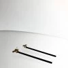 Scribble And Stone BLACK BAR DROP EARINGS - Gold Plated Hand Made In Ireland