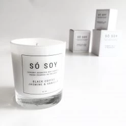 Candles & Diffusers BLACK COFFEE, JASMINE & VANILLA Candle - SÓ SOY - Made In Ireland