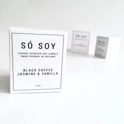Candles & Diffusers BLACK COFFEE, JASMINE & VANILLA Candle - SÓ SOY - Made In Ireland