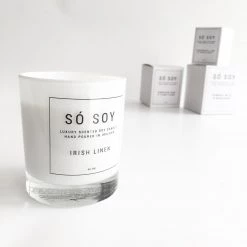 Candles & Diffusers IRISH LINEN Candle - SÓ SOY - Made In Ireland