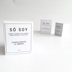 Candles & Diffusers SANDALWOOD AND AMBER Candle - SÓ SOY - Made In Ireland