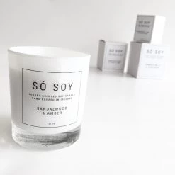 Candles & Diffusers SANDALWOOD AND AMBER Candle - SÓ SOY - Made In Ireland