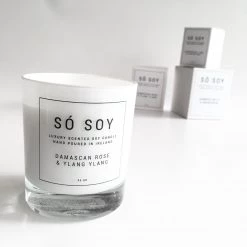 Candles & Diffusers DAMASCAN ROSE & YLANG YLANG Candle - SÓ SOY - Made In Ireland
