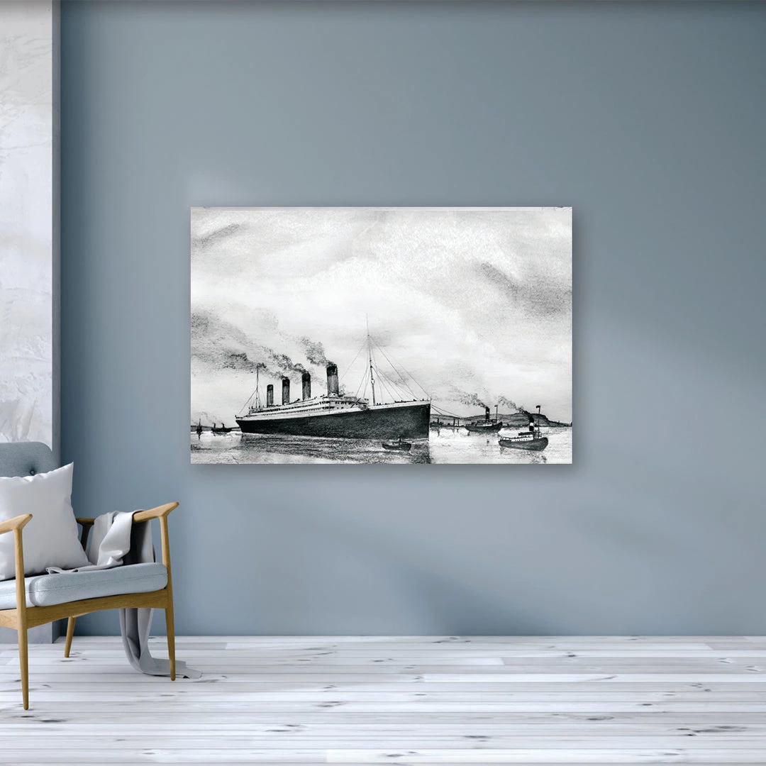 Stephen Farnan Studio TITANIC LEAVING BELFAST - 1912 Shipyard Unsinkable Ship County Antrim By Stephen Farnan