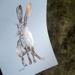 White Chalk Studio IRISH HARE - Stunning Metallic Art