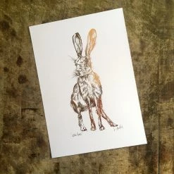 White Chalk Studio IRISH HARE - Stunning Metallic Art