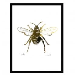 White Chalk Studio Contemporary BUMBLE BEE - Stunning Metallic Art