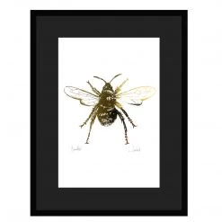 White Chalk Studio Contemporary BUMBLE BEE - Stunning Metallic Art
