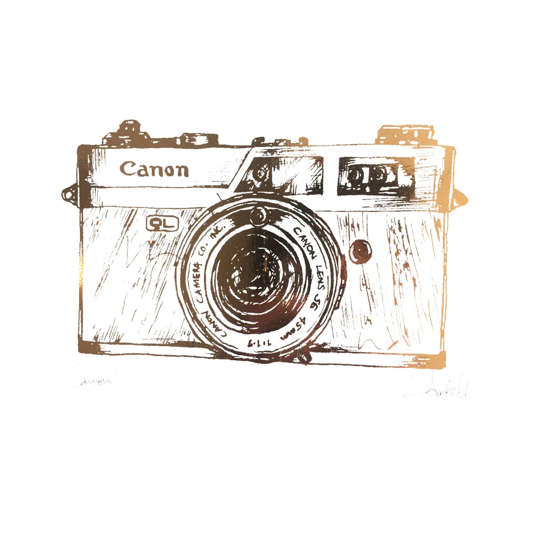 White Chalk Studio CANON CAMERA - Stunning Metallic Art