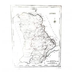 White Chalk Studio ANTRIM MAP - Stunning Metallic Art Contemporary