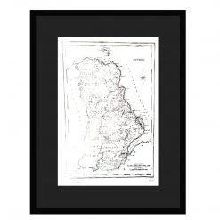 White Chalk Studio ANTRIM MAP - Stunning Metallic Art Contemporary
