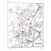 White Chalk Studio Contemporary BELFAST MAP - Stunning Metallic Art