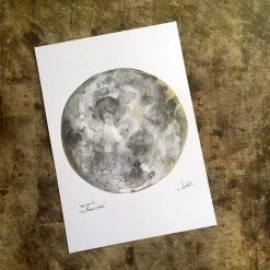 White Chalk Studio Contemporary LOVE YOU TO THE MOON AND BACK - Stunning Metallic Art