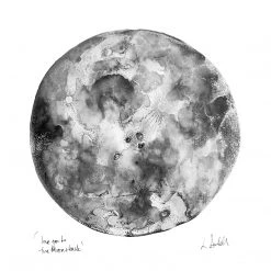 White Chalk Studio Contemporary LOVE YOU TO THE MOON AND BACK - Stunning Metallic Art