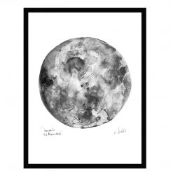 White Chalk Studio Contemporary LOVE YOU TO THE MOON AND BACK - Stunning Metallic Art