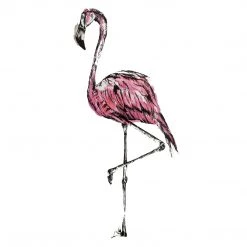 White Chalk Studio FLAMINGO - Stunning Metallic Art