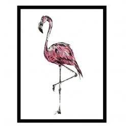White Chalk Studio FLAMINGO - Stunning Metallic Art