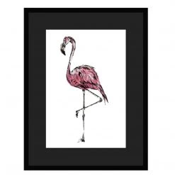 White Chalk Studio FLAMINGO - Stunning Metallic Art