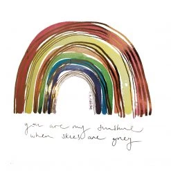 White Chalk Studio Contemporary RAINBOW - Stunning Metallic Art