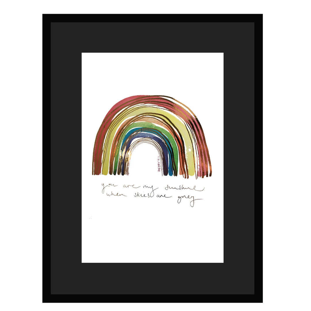 White Chalk Studio Contemporary RAINBOW - Stunning Metallic Art