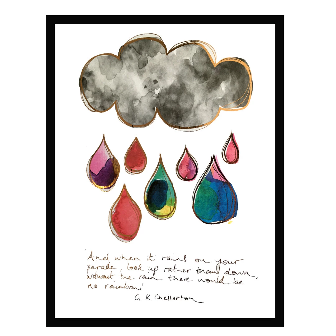 White Chalk Studio CLOUDY DAY - Stunning Metallic Art