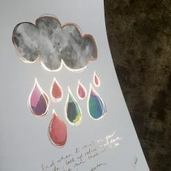 White Chalk Studio CLOUDY DAY - Stunning Metallic Art