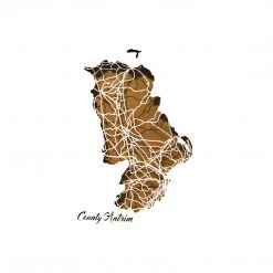 BB Papercuts County ANTRIM - Papercut Map - Designed Imagined Made In Ireland Places