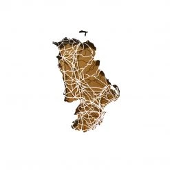 BB Papercuts County ANTRIM - Papercut Map - Designed Imagined Made In Ireland Places