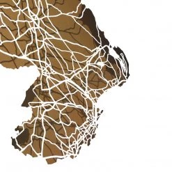 BB Papercuts County ANTRIM - Papercut Map - Designed Imagined Made In Ireland Places