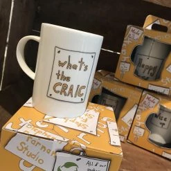 Wrapped UP Belfast WHAT'S THE CRAIC - Belfast - Slang - Humorous - Bone - China - Mug