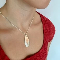 Berina Kelly All Jewellery Layered Oblong Leaf Pendant - Shore Collection, Made In Ireland