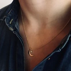 Mary K MOON & Star - Cubic Zirconia + Gold Vermeil - Necklace All Jewellery