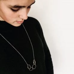 Lynsey DeBurca FADA - Beaten Oval Rings Necklace - Made In Ireland