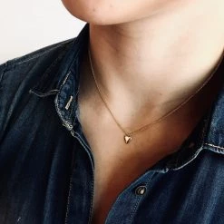 Mary K HEART Gold Vermeil Necklace