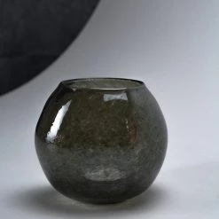 Jerpoint Glass Studio Monochrome Tea-Light Holders-Handmade Glass Co Kilkenny Home Accessories