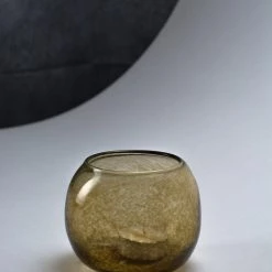 Jerpoint Glass Studio Monochrome Tea-Light Holders-Handmade Glass Co Kilkenny Home Accessories