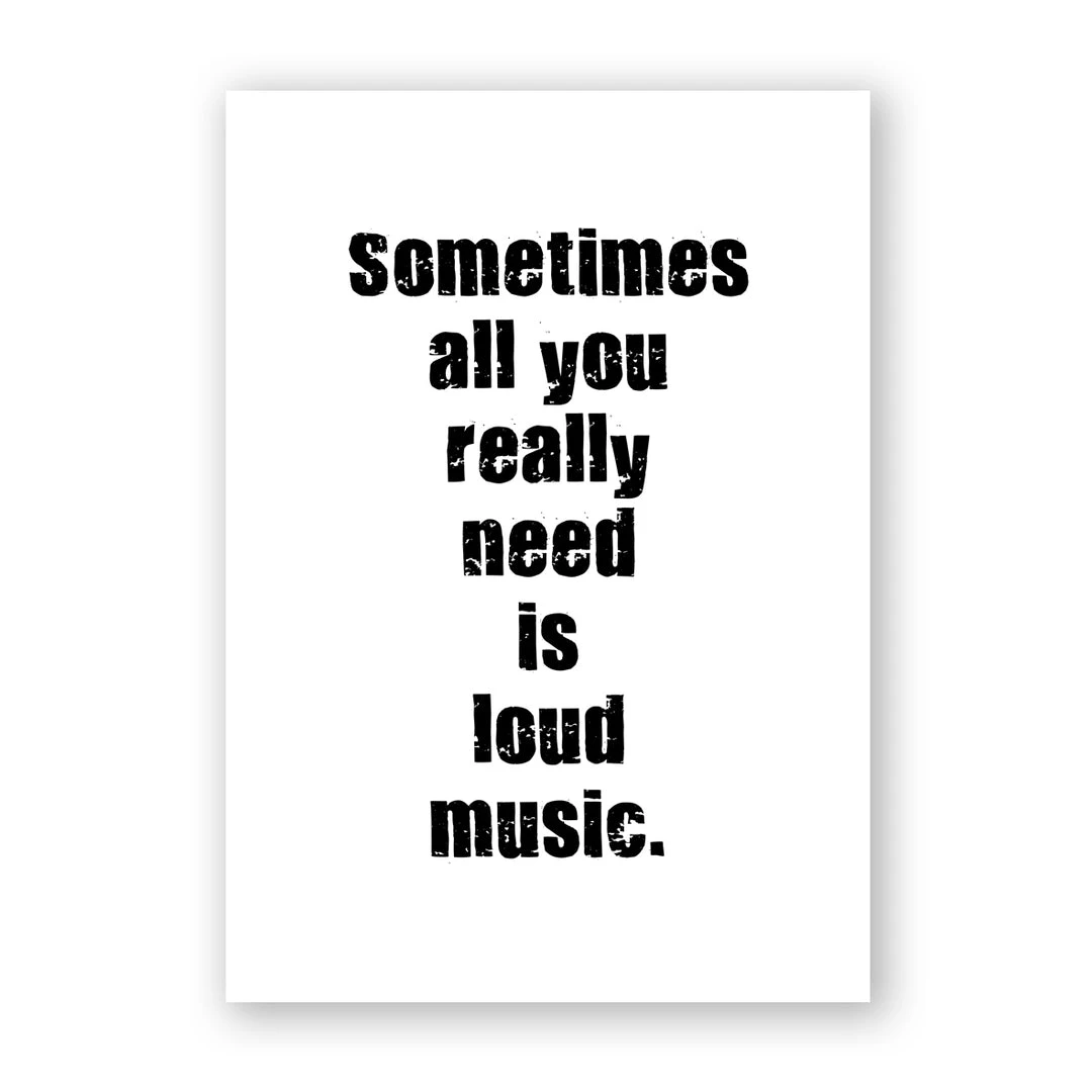 Typo-gra-phy Sometimes All You Really Want Is Loud Music Contemporary