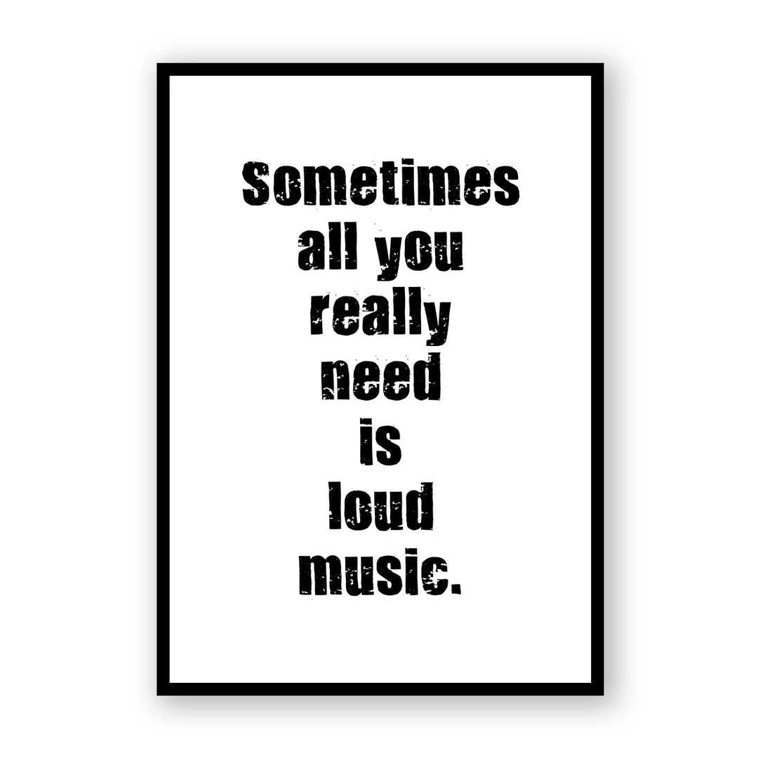 Typo-gra-phy Sometimes All You Really Want Is Loud Music Contemporary